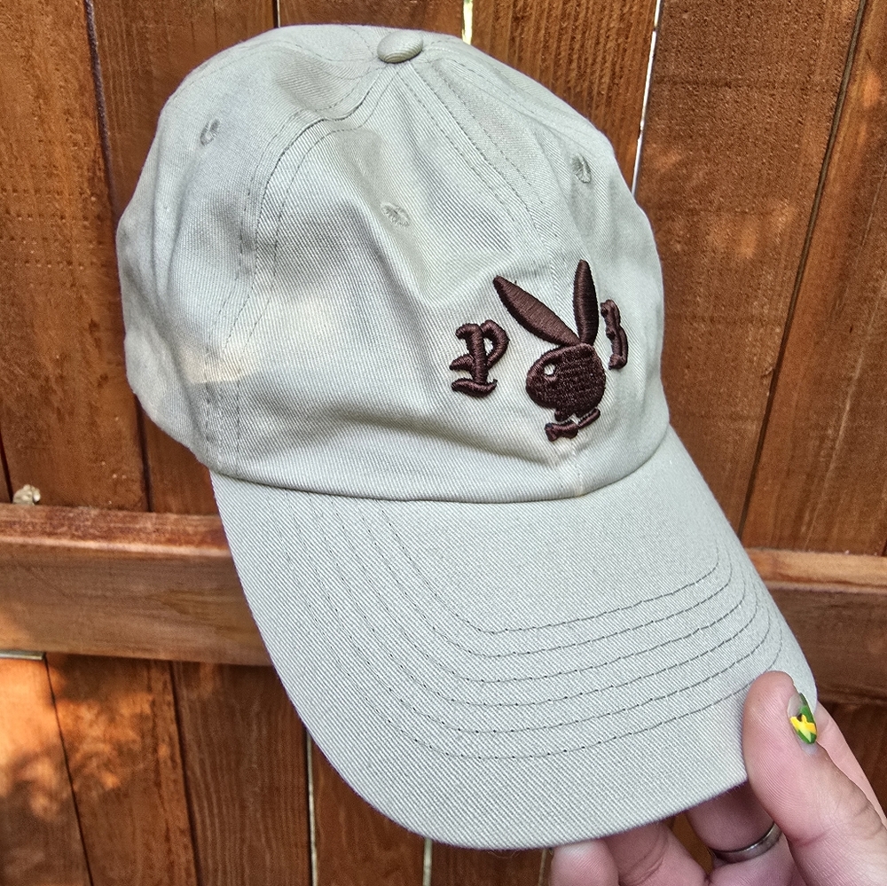 Playboy Cream Cap with Brown Logo